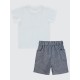 Ecru-Navy Baby-Set Ecru-Navy Baby-Set