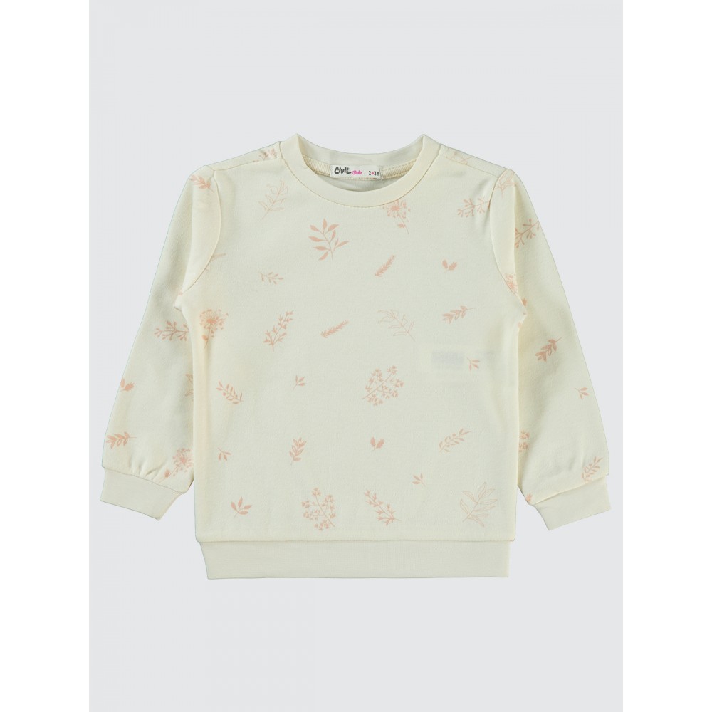 Ecru Girls-Sweatshirt Ecru Girls-Sweatshirt