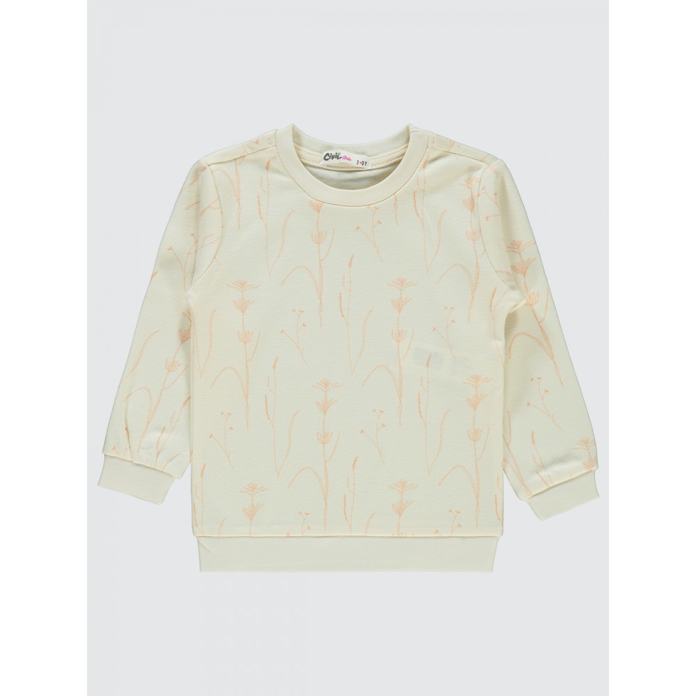 Ecru Girls-Sweatshirt Ecru Girls-Sweatshirt