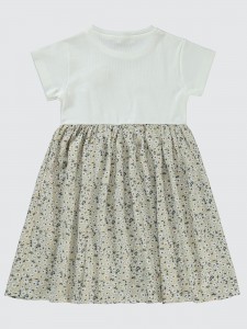 Beige Girls-Dress and Overall