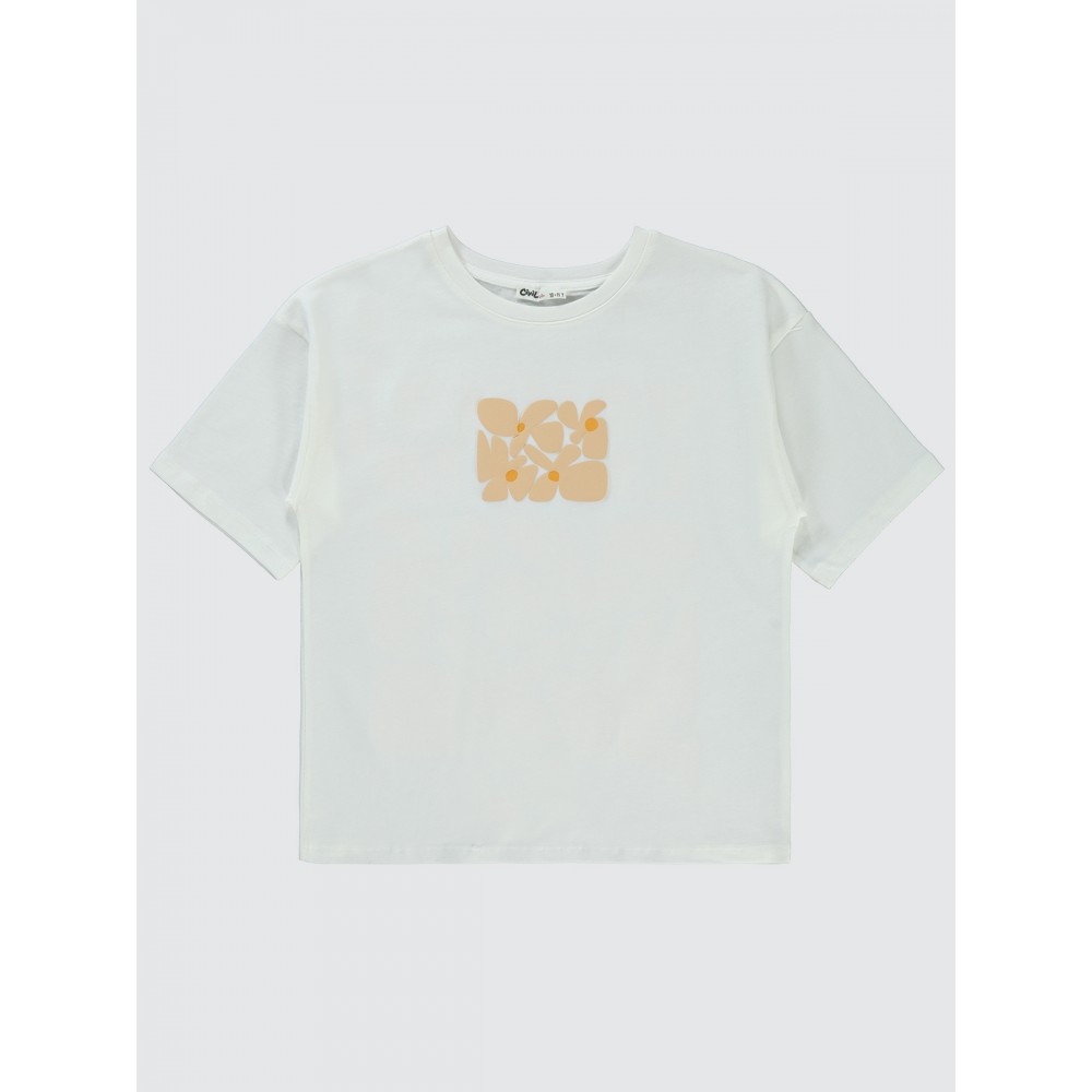 Ecru Girls-T-Shirt Ecru Girls-T-Shirt