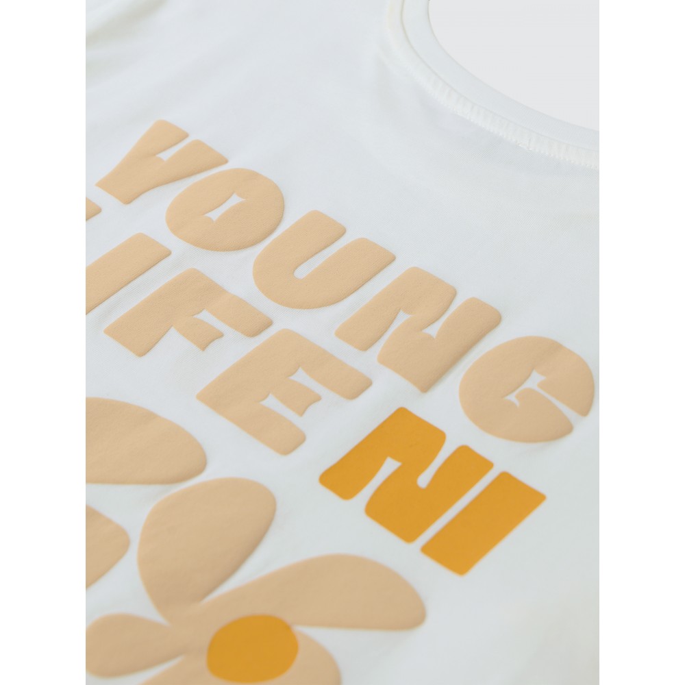 Ecru Girls-T-Shirt Ecru Girls-T-Shirt