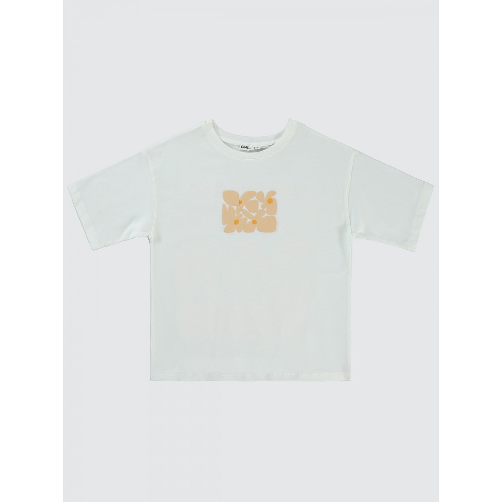 Ecru Girls-T-Shirt Ecru Girls-T-Shirt