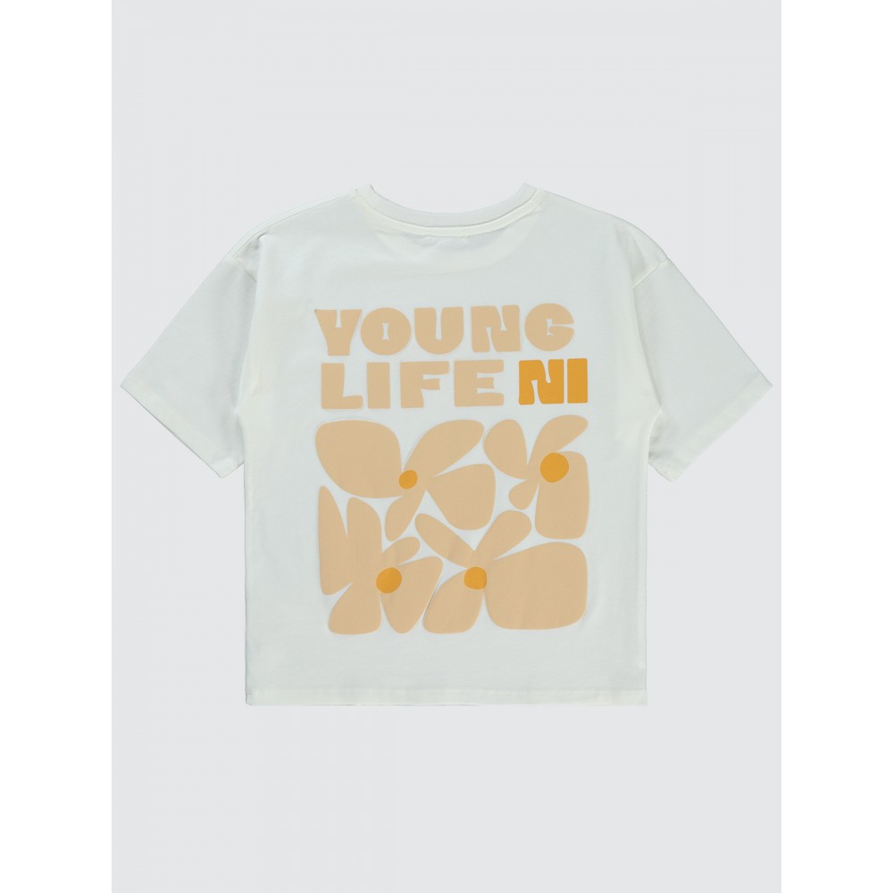 Ecru Girls-T-Shirt Ecru Girls-T-Shirt