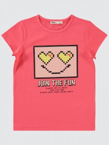 Geranium Pink Girls-T-Shirt