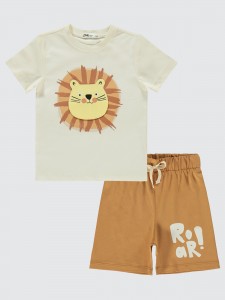 Ecru Boys-Pajama Set