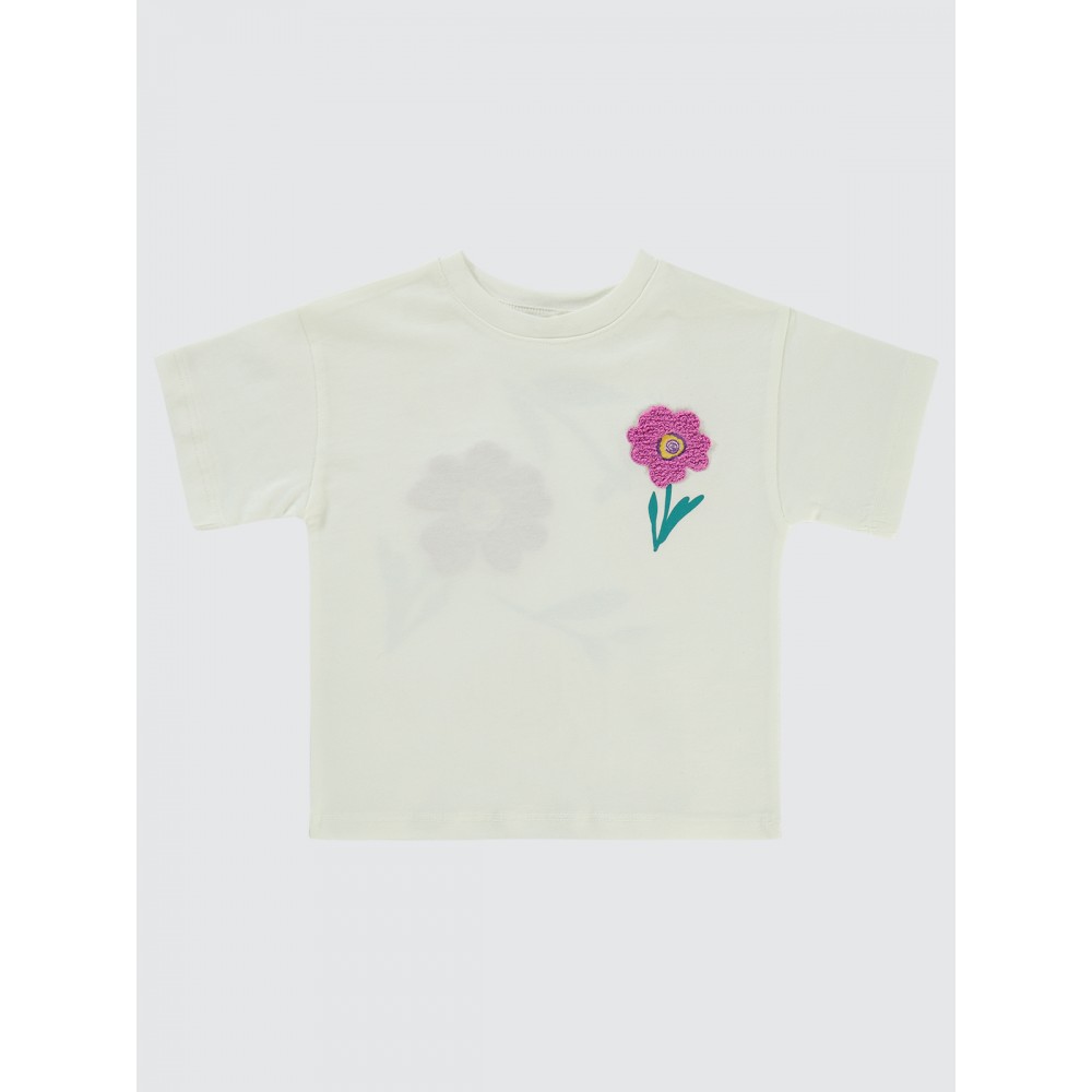 Ecru Girls-T-Shirt Ecru Girls-T-Shirt