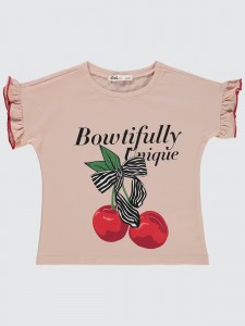 Light Powder Pink Girls-T-Shirt